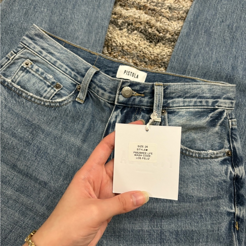 Pistola High Rise Relaxed Fit Jeans Sz 26 NWT | Pistola Presley High Rise Roller - Picture 4 of 13